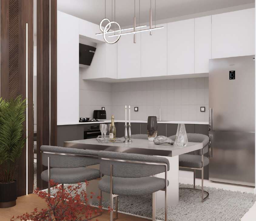 Sky Homes 2+1 mutfak ve yemek alanı
