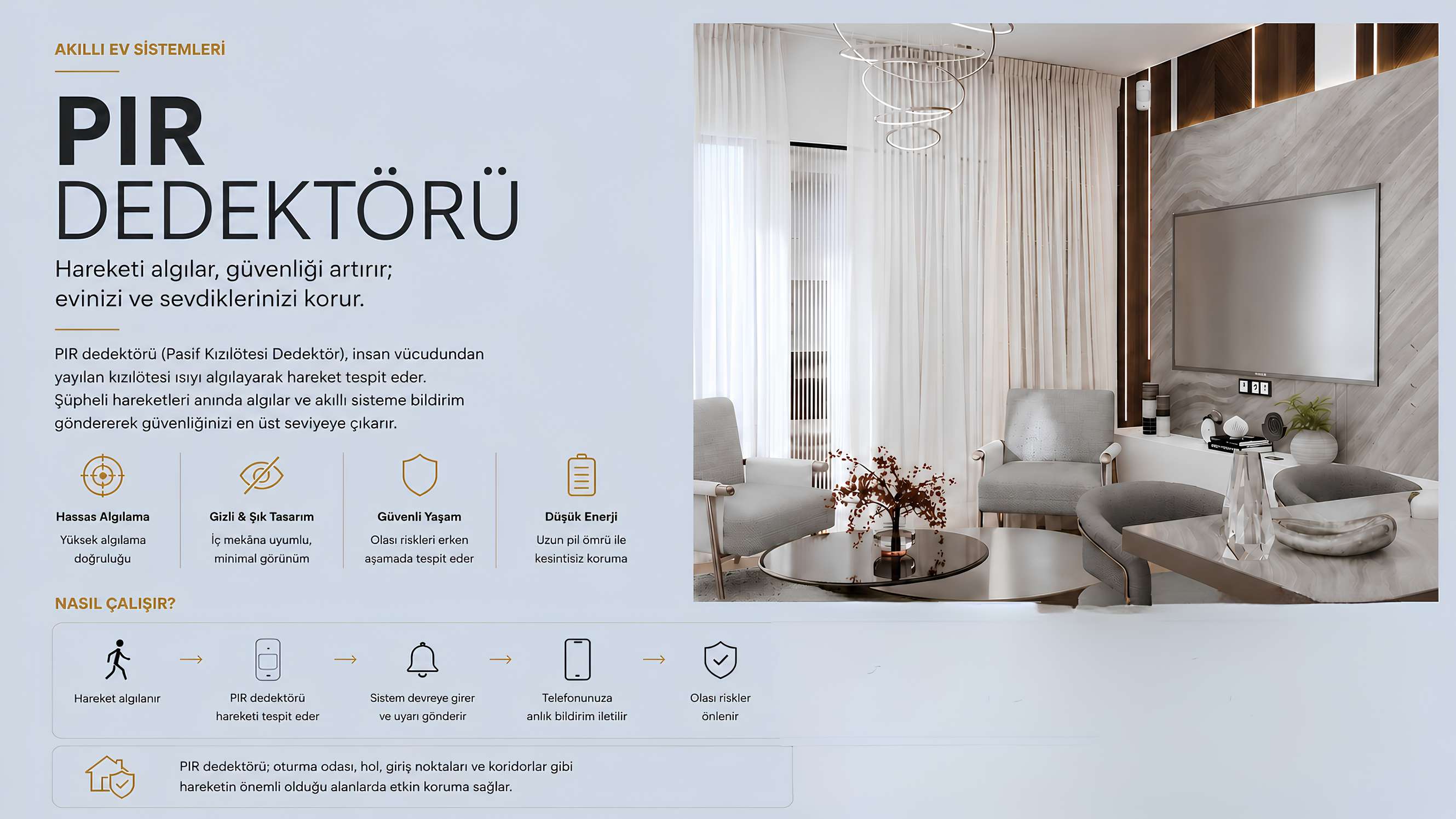 Sky Homes PIR hareket algılama sistemi